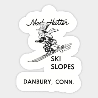 Mad Hatter Ski Slopes Sticker